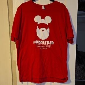 Bella Canvas Red Disney Dad Kids T-Shirt